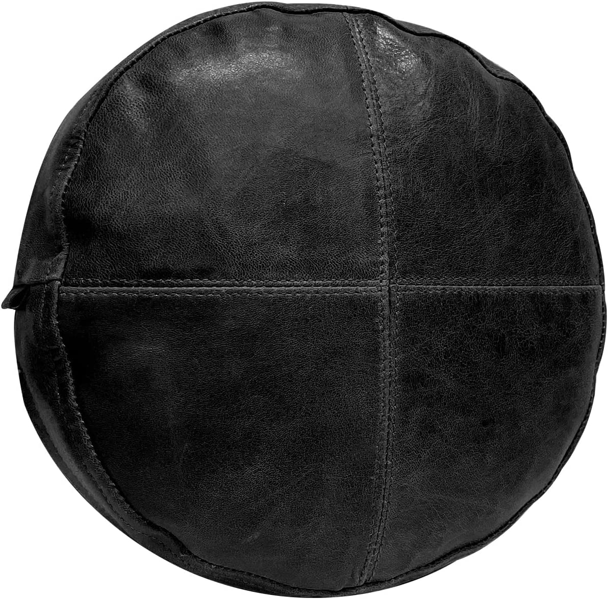 Genuine Leather Round Pillow Cover 01 SkinOutfit