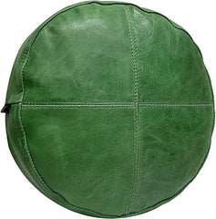 Genuine Leather Round Pillow Cover 04 SkinOutfit