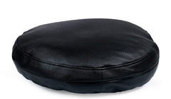 Genuine Leather Round Pillow Cover 05 SkinOutfit