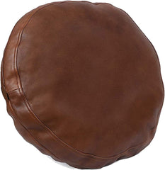 Genuine Leather Round Pillow Cover 06 SkinOutfit