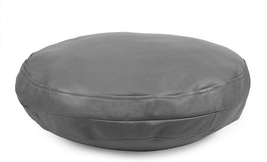 Genuine Leather Round Pillow Cover 07 SkinOutfit
