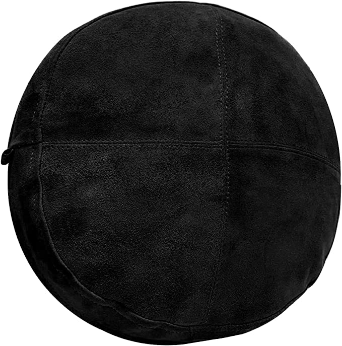 Genuine Leather Round Pillow Cover 11 SkinOutfit