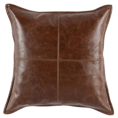 Genuine Leather Square Pillow Cover 02 SkinOutfit