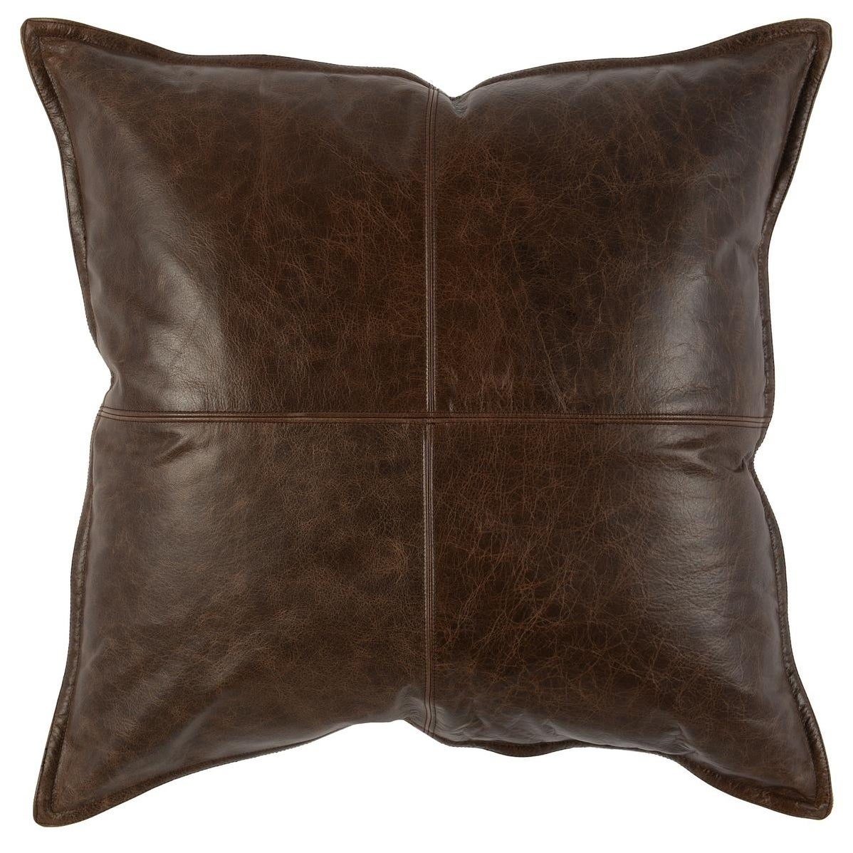 Genuine Leather Square Pillow Cover 03 SkinOutfit