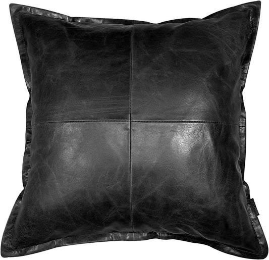 Genuine Leather Square Pillow Cover 09 SkinOutfit