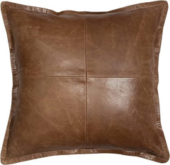 Genuine Leather Square Pillow Cover 10 SkinOutfit