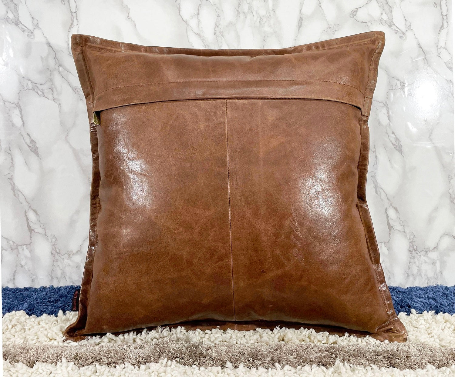 Genuine Leather Square Pillow Cover 10 SkinOutfit