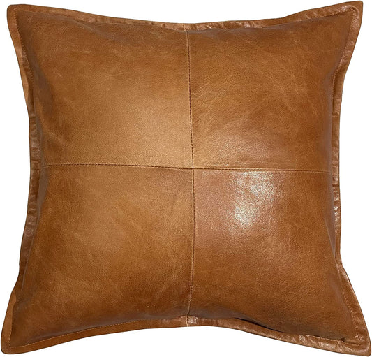 Genuine Leather Square Pillow Cover 11 SkinOutfit