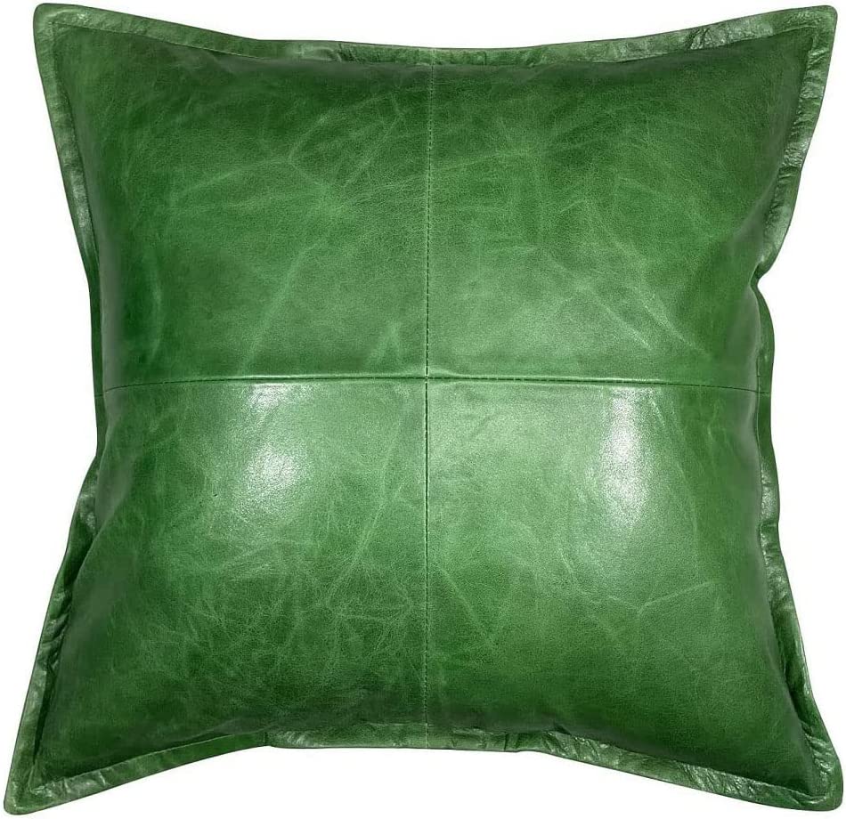 Genuine Leather Square Pillow Cover 13 SkinOutfit