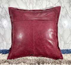 Genuine Leather Square Pillow Cover 14 SkinOutfit