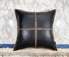 Genuine Leather Square Pillow Cover 16 SkinOutfit