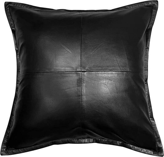 Genuine Leather Square Pillow Cover 17 SkinOutfit
