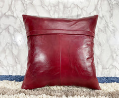 Genuine Leather Square Pillow Cover 20 SkinOutfit