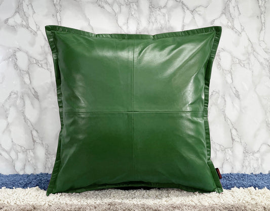 Genuine Leather Square Pillow Cover 23 SkinOutfit