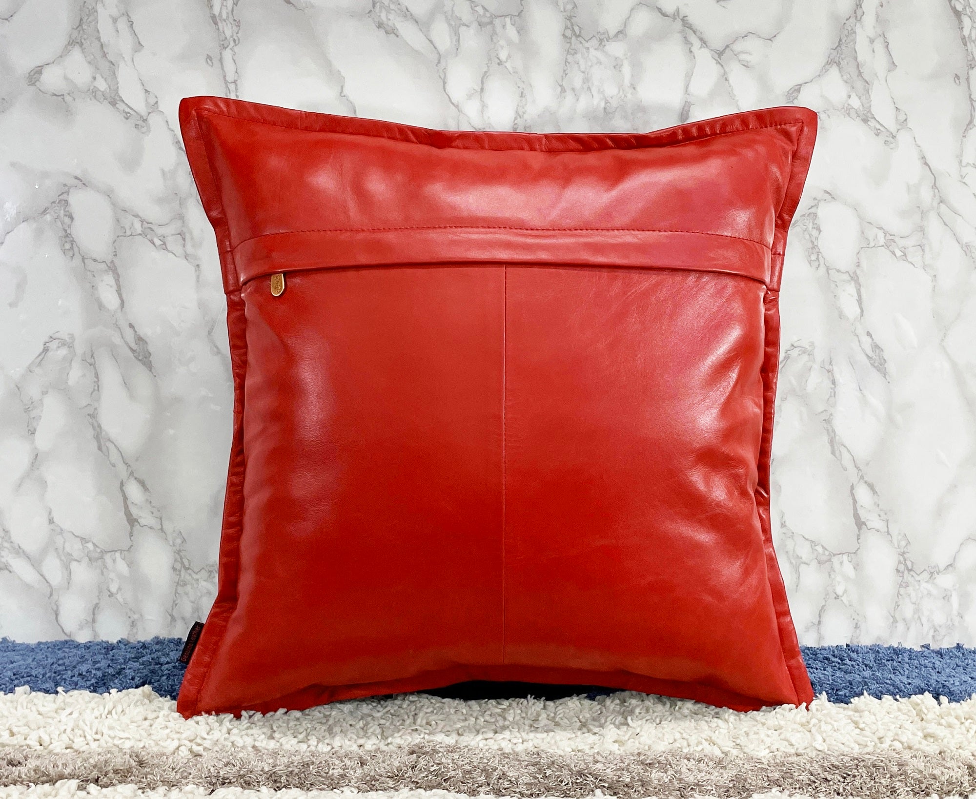 Genuine Leather Square Pillow Cover 24 SkinOutfit