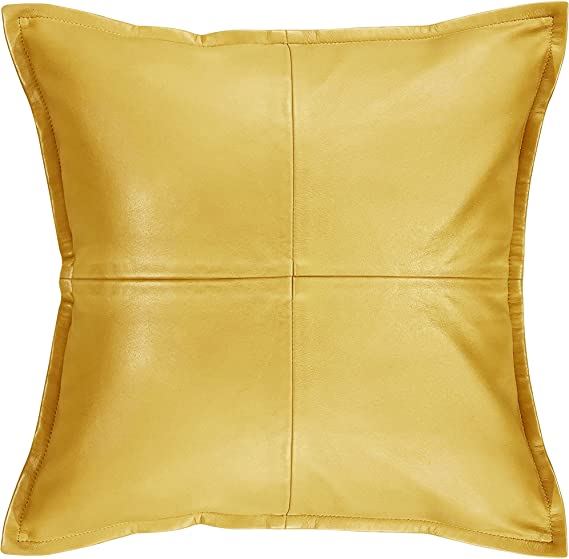 Genuine Leather Square Pillow Cover 27 SkinOutfit