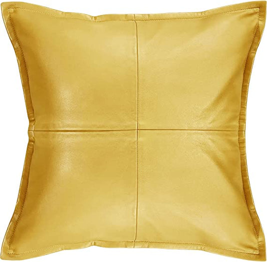 Genuine Leather Square Pillow Cover 27 SkinOutfit