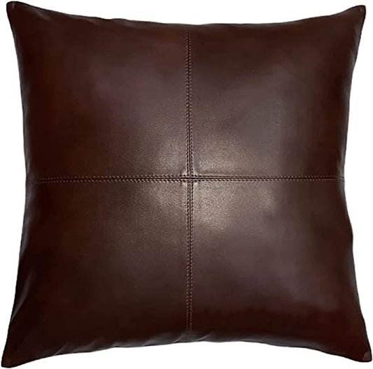 Genuine Leather Square Pillow Cover 30 SkinOutfit