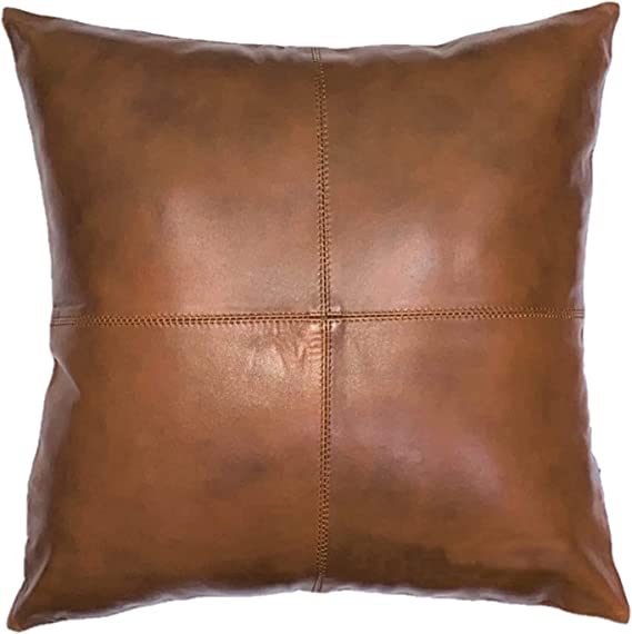Genuine Leather Square Pillow Cover 32 SkinOutfit