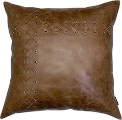 Genuine Leather Square Pillow Cover 33 SkinOutfit