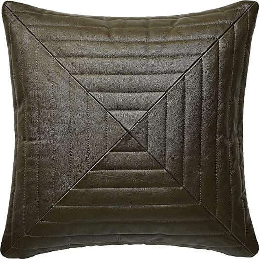 Genuine Leather Square Pillow Cover 42 SkinOutfit