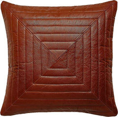 Genuine Leather Square Pillow Cover 43 SkinOutfit
