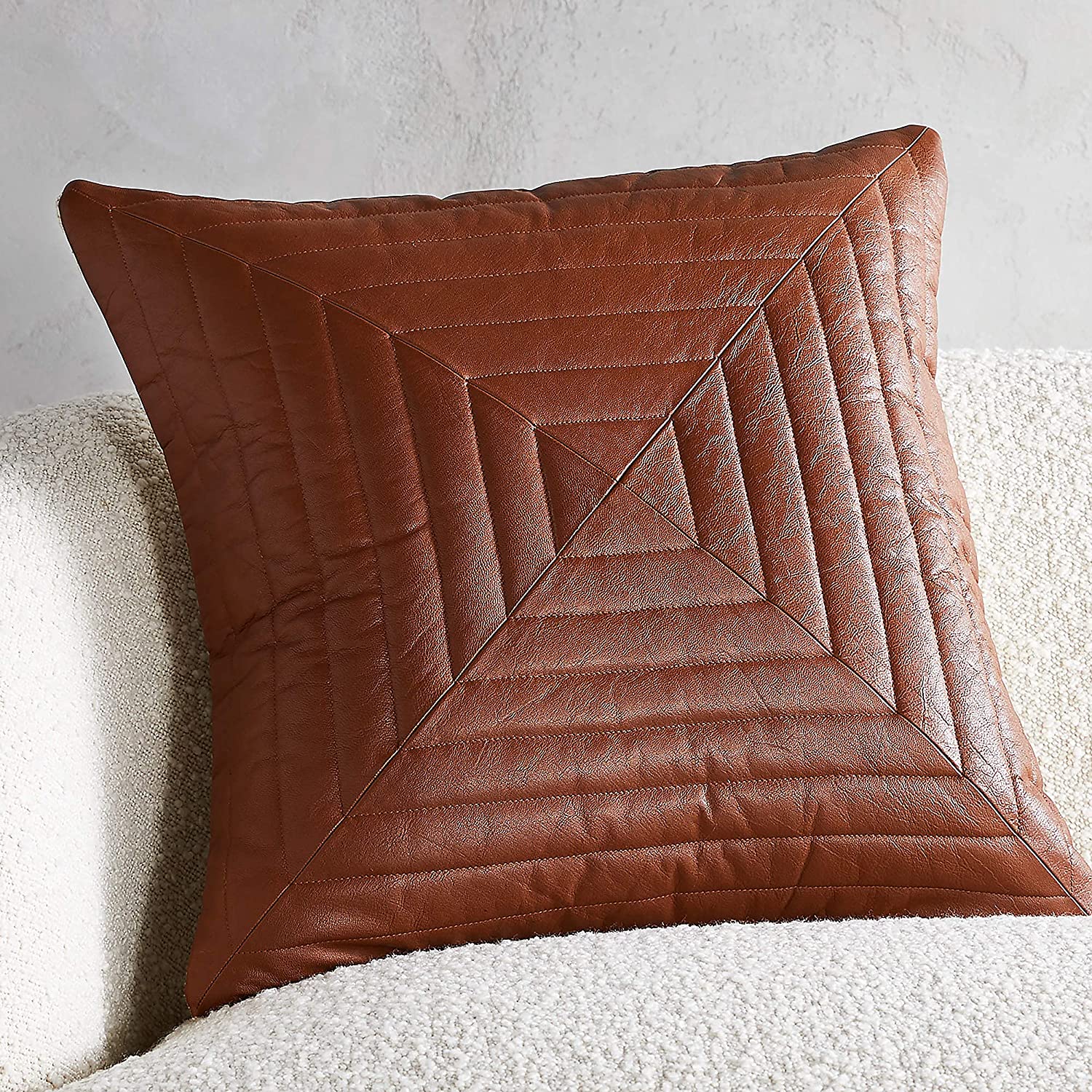 Genuine Leather Square Pillow Cover 43 SkinOutfit
