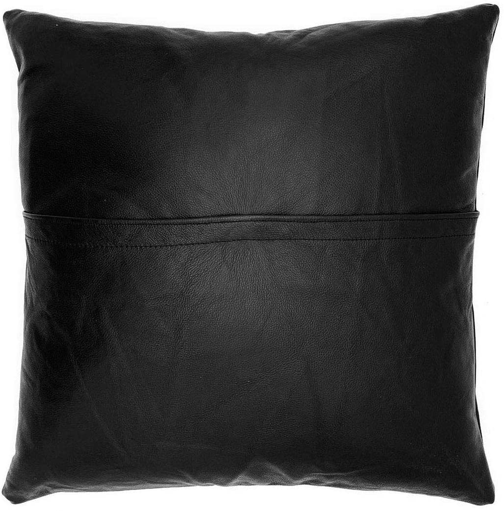 Genuine Leather Square Pillow Cover 45 SkinOutfit