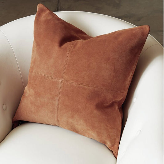 Genuine Leather Square Pillow Cover 55 SkinOutfit