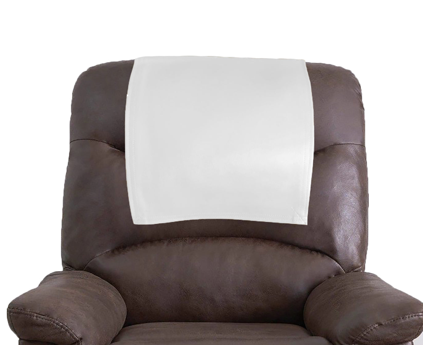 Genuine Leather Slipcover Headrest White