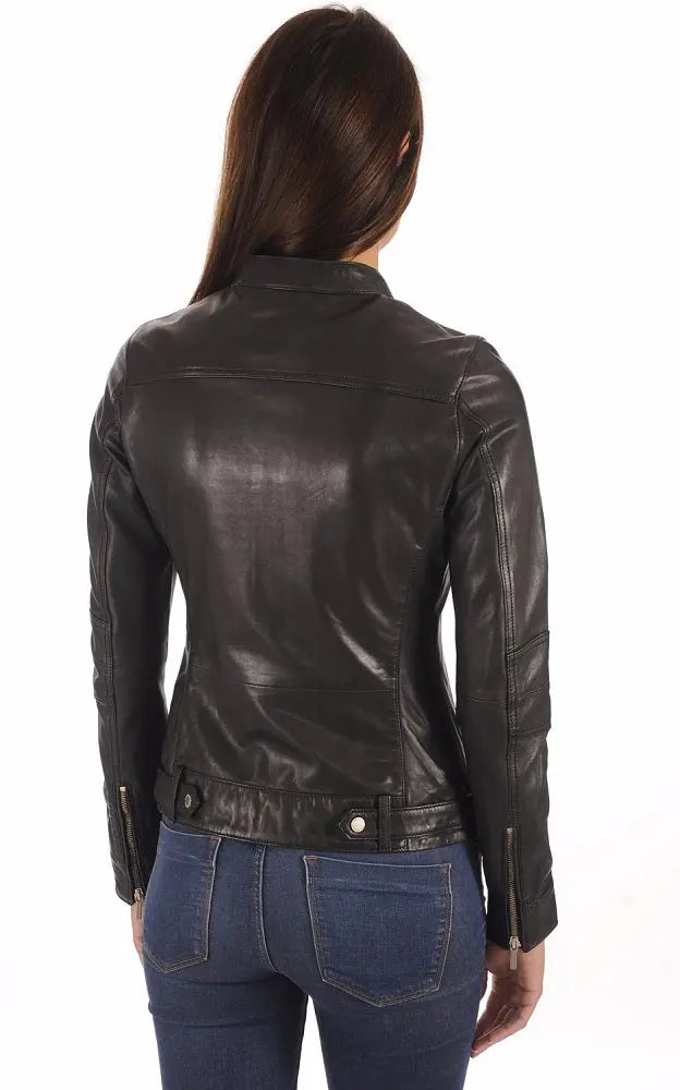 Women Genuine Leather Jacket WJ 40 freeshipping - SkinOutfit