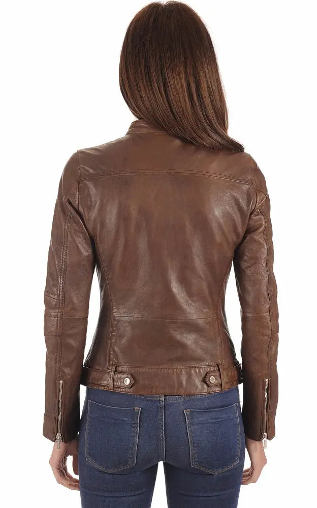 Women Genuine Leather Jacket WJ 63 freeshipping - SkinOutfit