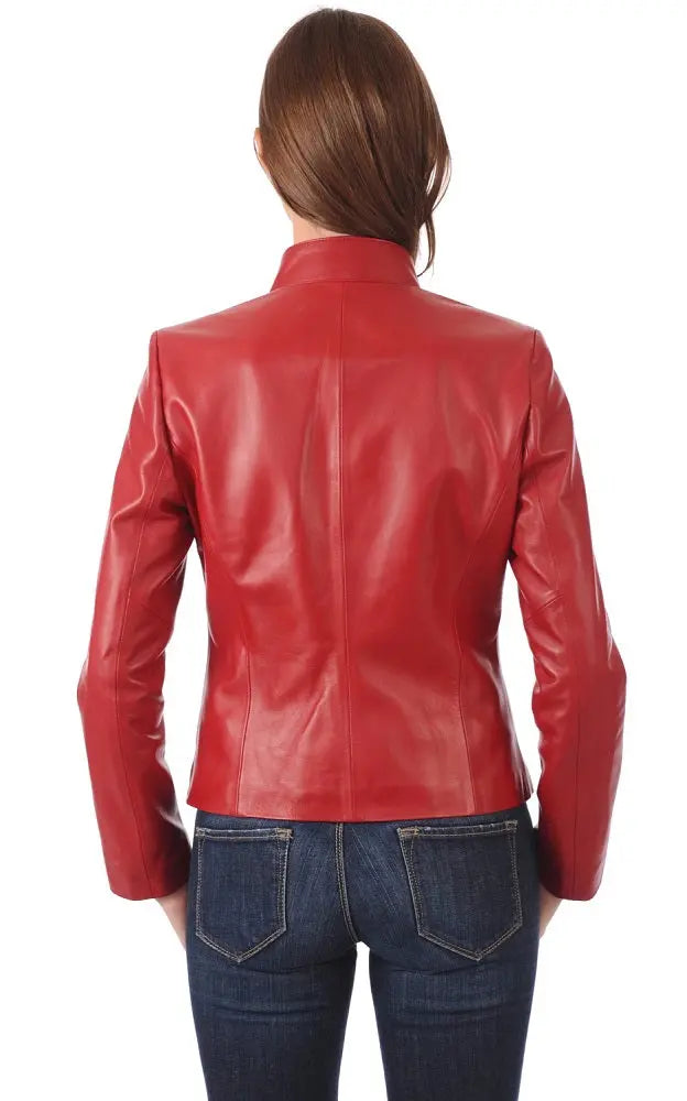 Women Genuine Leather Jacket WJ 65 SkinOutfit
