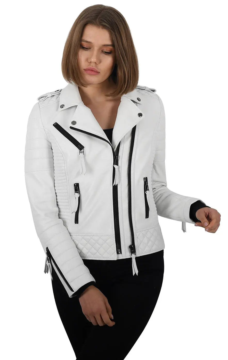 Women Genuine Leather Jacket WJ 67 SkinOutfit