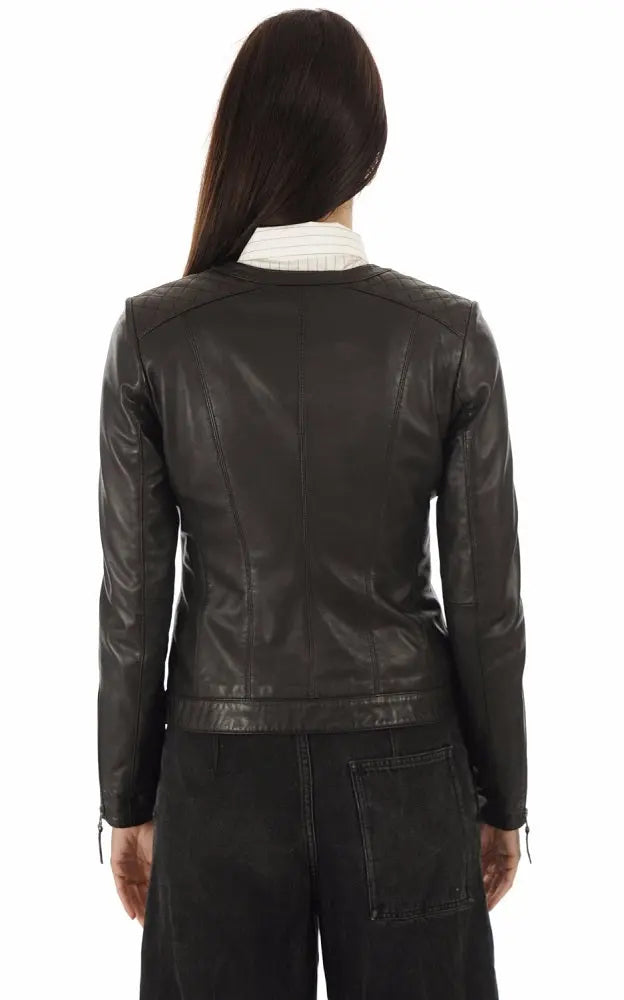 Women Genuine Leather Jacket WJ 72 freeshipping - SkinOutfit