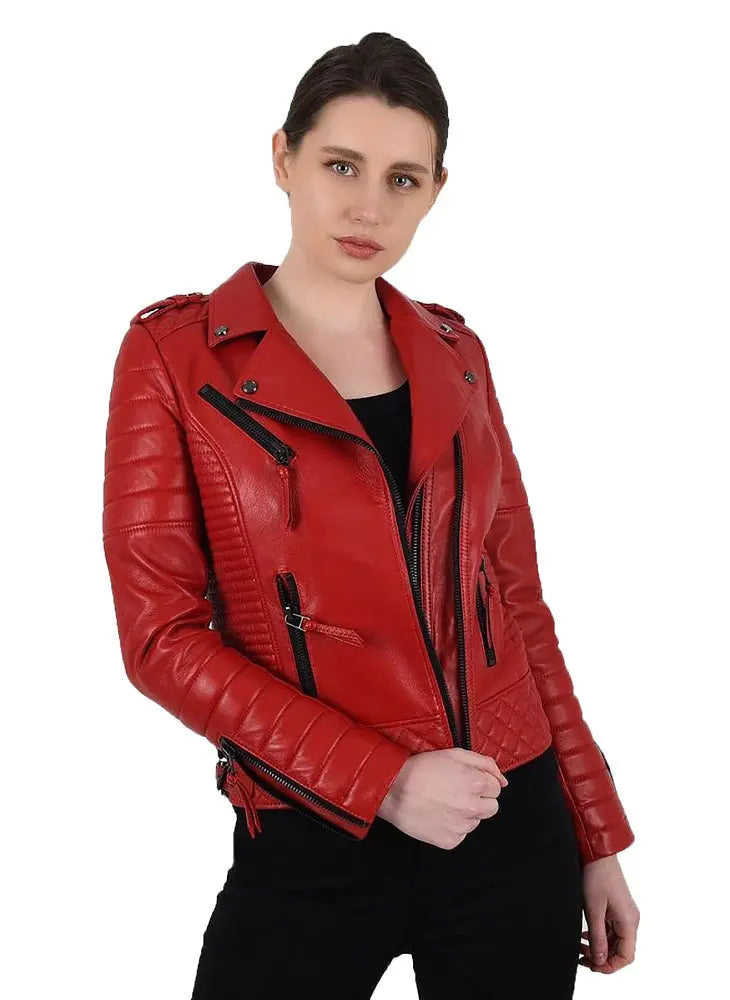 Women Genuine Leather Jacket WJ 76 freeshipping - SkinOutfit
