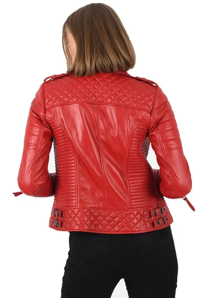 Women Genuine Leather Jacket WJ 76 freeshipping - SkinOutfit