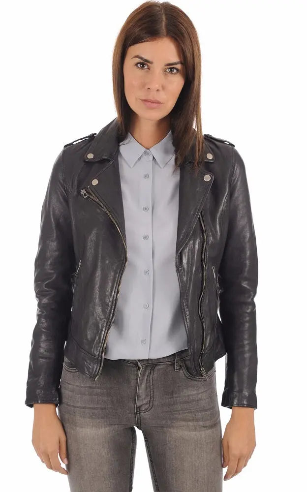 Women Genuine Leather Jacket WJ 81 freeshipping - SkinOutfit