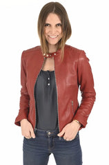 Women Genuine Leather Jacket WJ 84 freeshipping - SkinOutfit