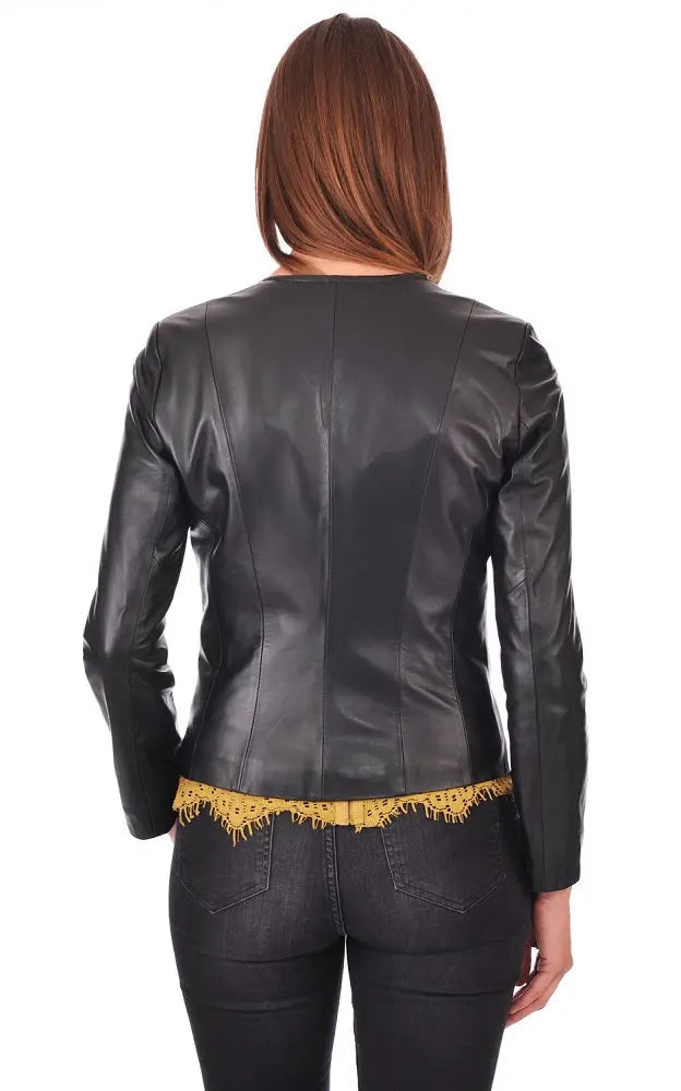 Women Genuine Leather Jacket WJ 86 freeshipping - SkinOutfit