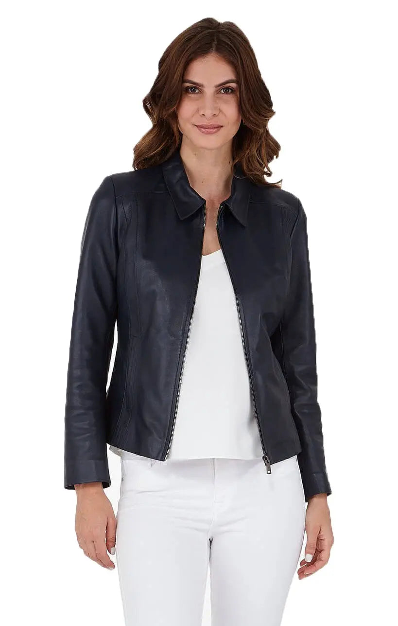 Women Genuine Leather Jacket WJ108 freeshipping - SkinOutfit