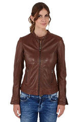 Women Genuine Leather Jacket WJ111 freeshipping - SkinOutfit