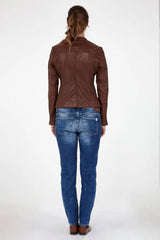 Women Genuine Leather Jacket WJ111 freeshipping - SkinOutfit