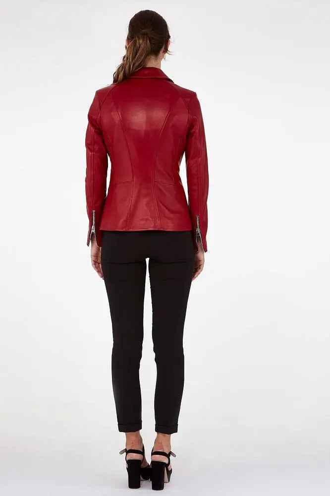 Women Genuine Leather Jacket WJ113 freeshipping - SkinOutfit