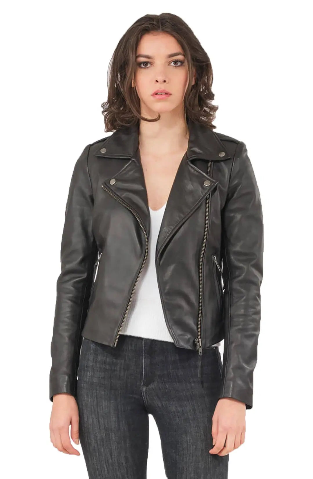 Women Genuine Leather Jacket WJ117 freeshipping - SkinOutfit