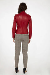 Women Genuine Leather Jacket WJ118 freeshipping - SkinOutfit