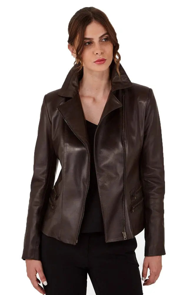 Women Genuine Leather Jacket WJ130 freeshipping - SkinOutfit