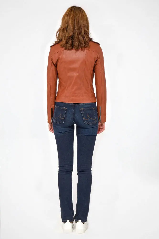 Women Genuine Leather Jacket WJ133 freeshipping - SkinOutfit