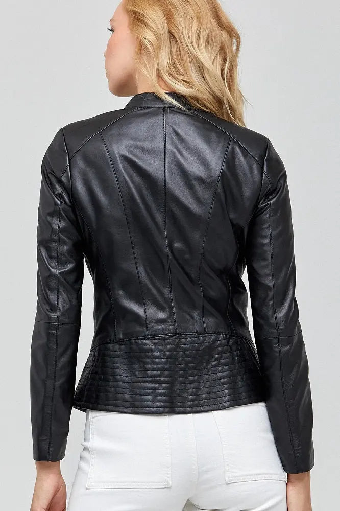 Women Genuine Leather Jacket WJ138 freeshipping - SkinOutfit