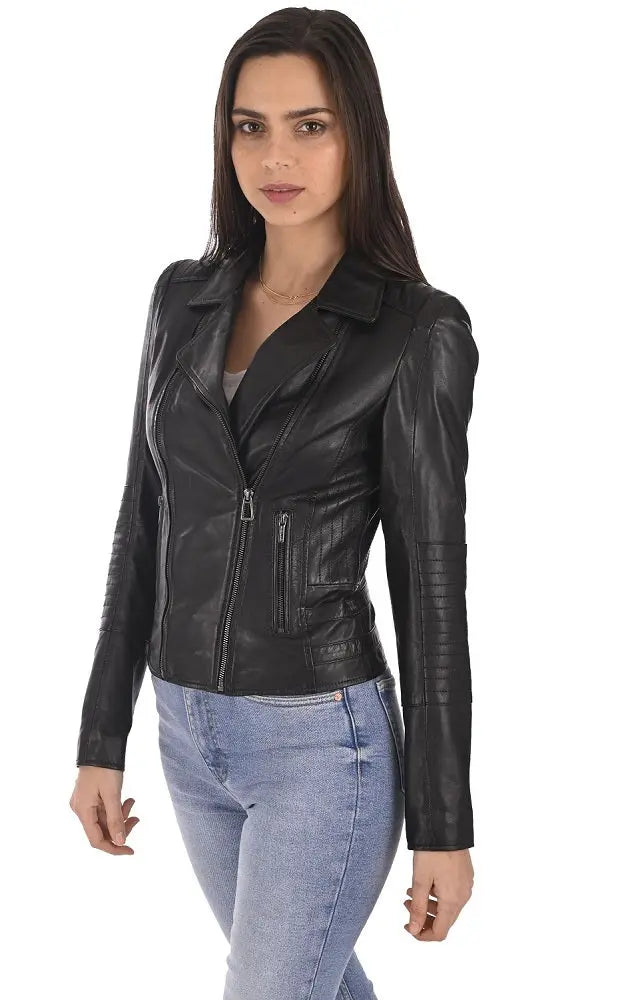 Women Genuine Leather Jacket WJ149 freeshipping - SkinOutfit